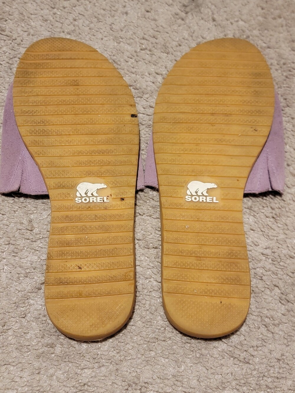 Sorel Ella Block Suede Slide Shale Mauve Size 8 - Picture 7 of 9